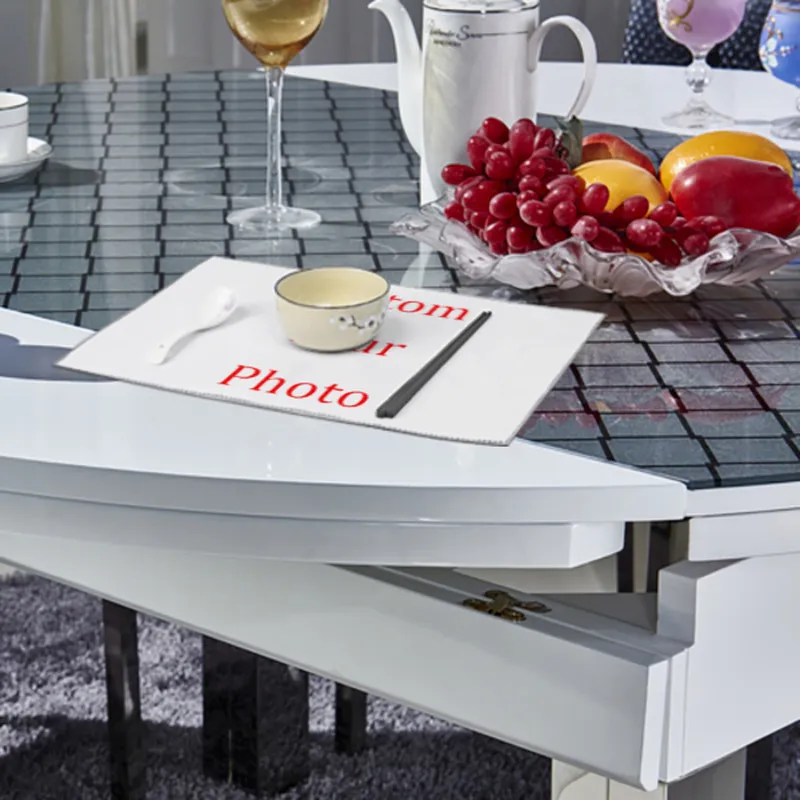 Dostosowany obrazek stołowy stół dekoracyjny festiwal impreza festiwal kuchnia kolacja kolacja kawy padów er Zestaw 4 220704