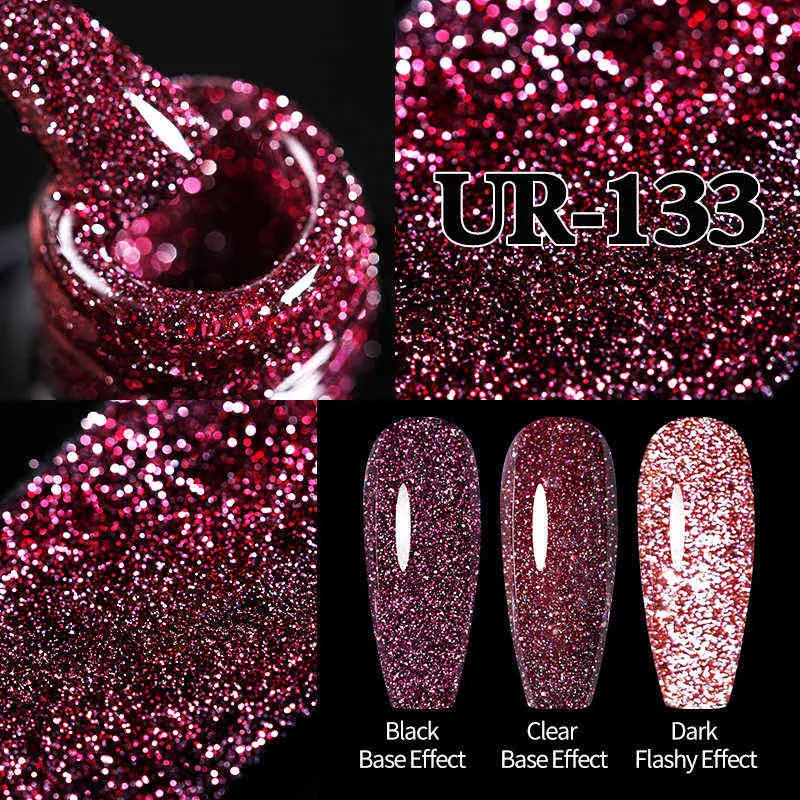 NXY Tırnak Jel 7 5 ml Koyu Kırmızı Lehçe Yarı Kalıcı Yansıtıcı Glitter Sequins Sparkling UV UV LED Vernik 0328