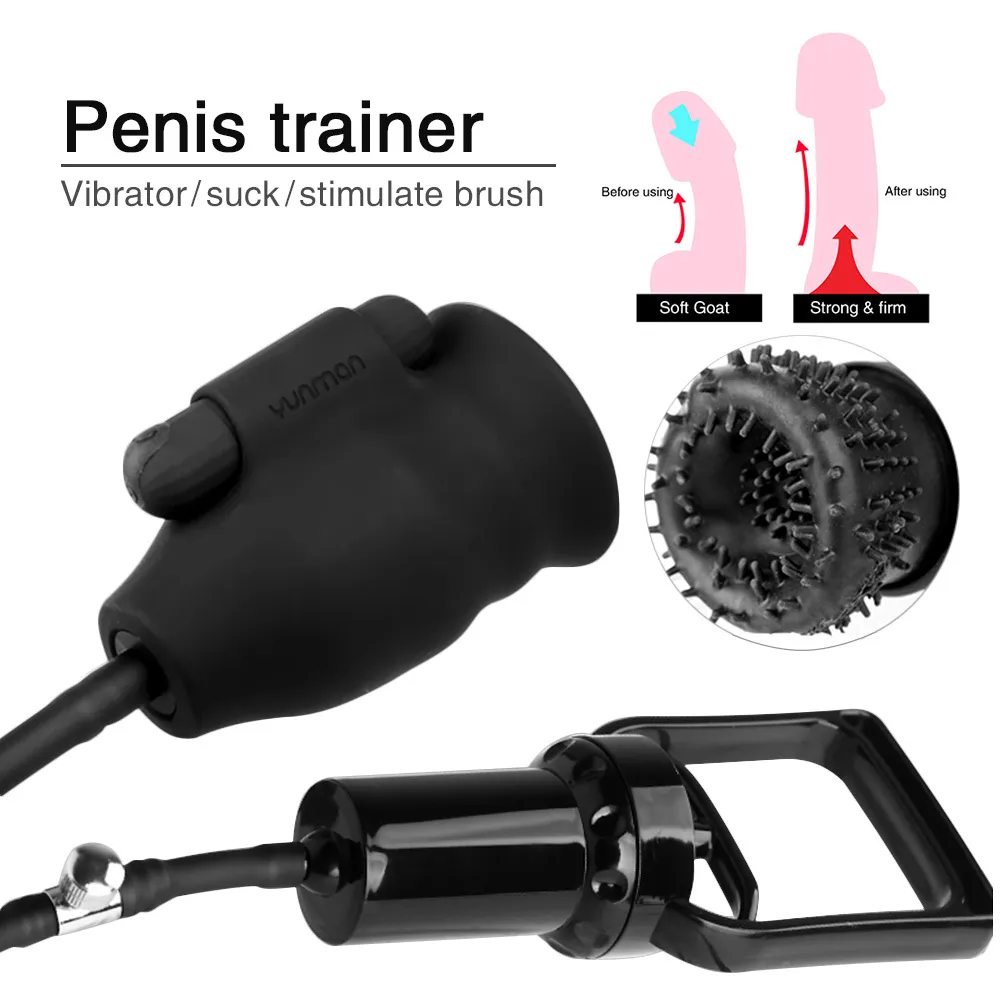 Men Penis pump Vibrator sexy Toy For Adult Blowjob Glans Sucking Enlarger Enlargement Toys for Man Masturbator