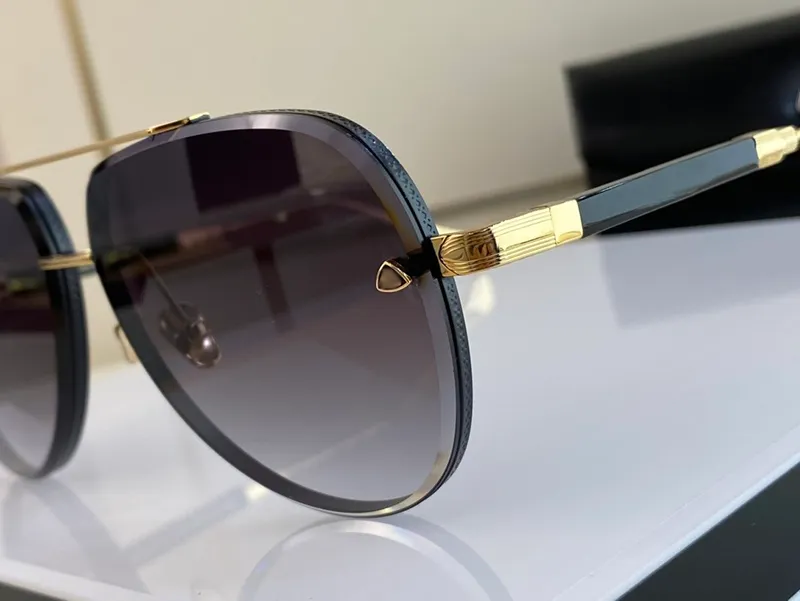 Weiße Designer-Sonnenbrille für Damen und Herren, rund, MAYBA-Sonnenbrille, Vintage, 62 mm, Gold, Silber, Metall, übergroß, Mode, Sport, Fahren, E253e