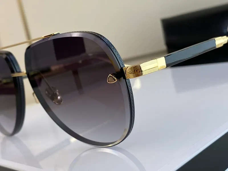 Weiße Designer -Sonnenbrille für Frauen Herren rund Mayba Sonnenbrille Vintage 62mm Gold Silber Metall Übergroße Modesportfahrten E278W