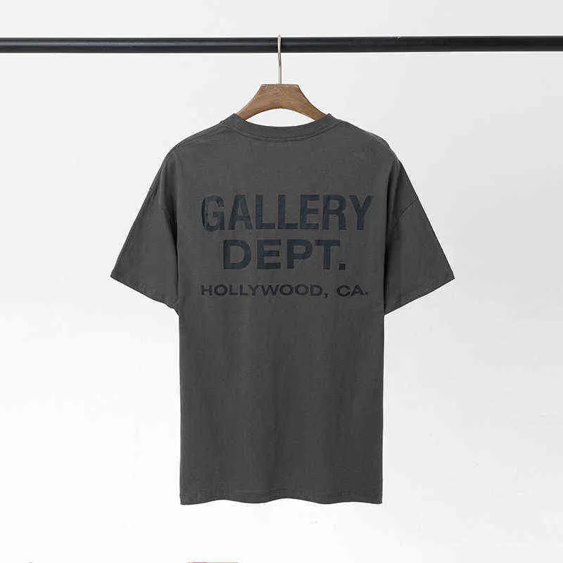 Star Galleryes t-shirts Heren Designer Dept Mode herenkleding Los Korte Mouw Brief Print Losse Backing Half truien 9D5U