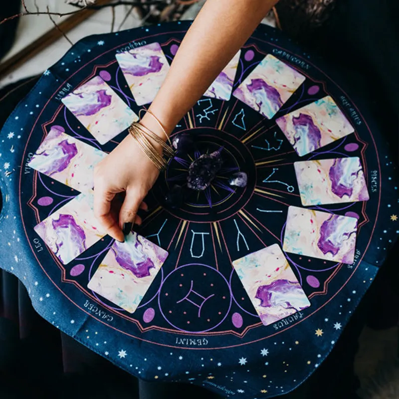 Tarô Tonela Toleta Tapestry Tapestry Wheel Wheel of the Zodiac Astrology Black Sun Moon Room Room Decoração Arte 220727