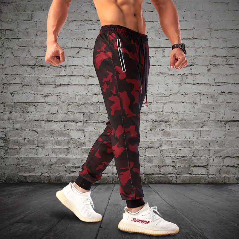 Kamuflaj koşu pantolon erkekler spor tozluk fitness tays spor salonu jogger vücut geliştirme eşofmanlar spor koşu pantolon pantolon 220726