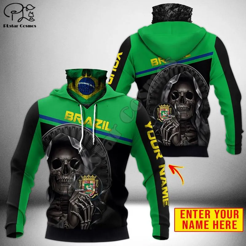 PLstar Cosmos National Symbol Flag 3D Stampato Moda Uomo Skull Mask Felpe con cappuccio Inverno Casual Abbigliamento antivento Stile 1 220708