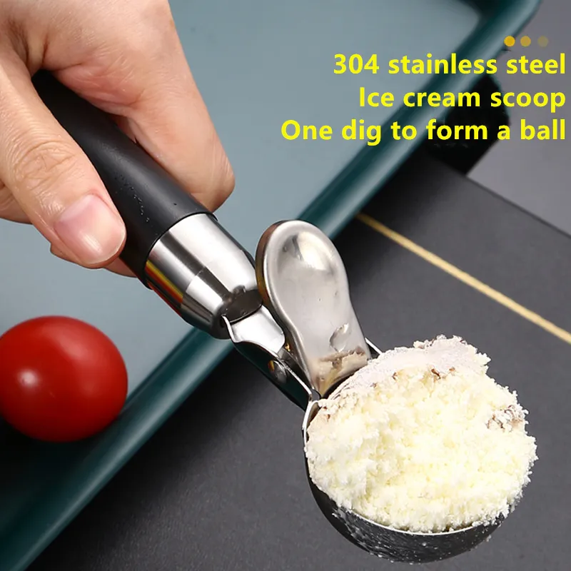 304 Nierdzewne gałki lodów lodowe Staczki Digger Non-Contain Fruit Ball Maker Watermelon Spoon Tool 220509