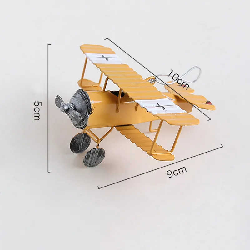 Vintage Werreed Mini Uçak Modeli Süs Yaratıcı Otomobil İç Retro Teneke Uçak Ev Masaüstü Dekorasyon Uçak Zanaat 220704