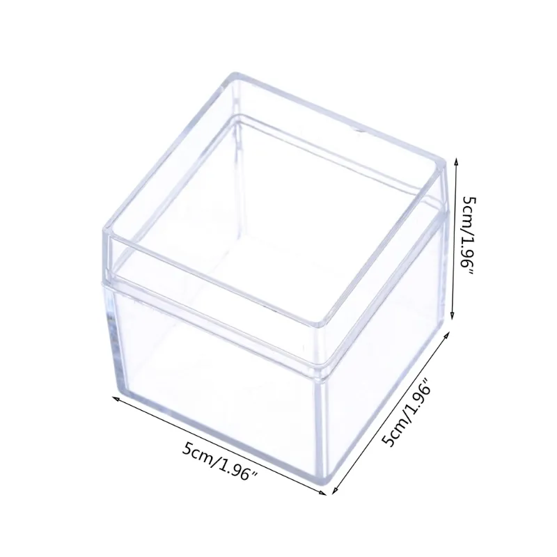 12 pièces clair acrylique carré Cube boîte à bonbons traiter boîtes-cadeaux conteneurs pour fête de mariage bébé douche faveurs 220427