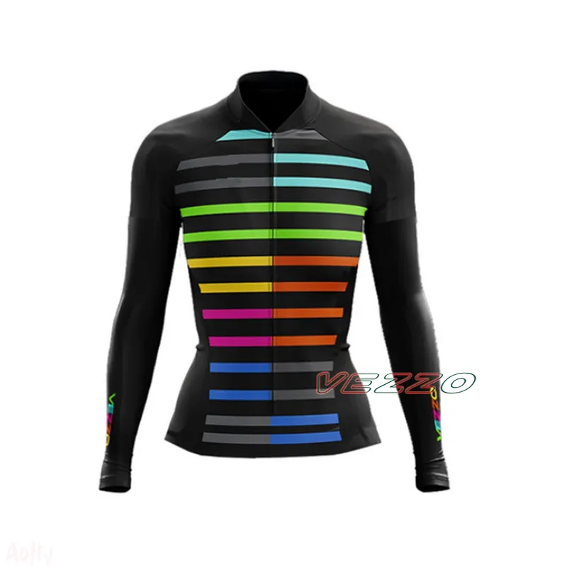 vezzo Blouse Womens Long Sleeve Cycling Female Cyclist Sirt 220621