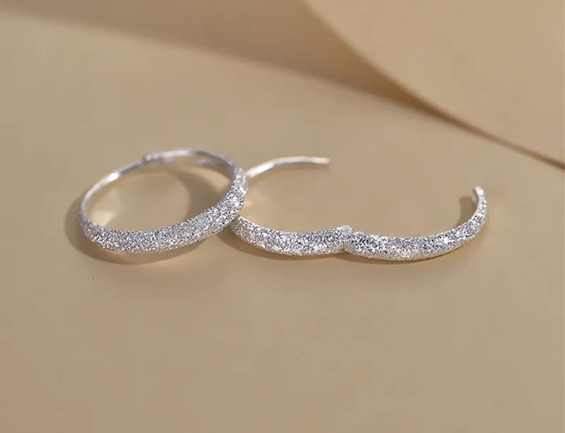 Silverfärg Piercing Circle Charm Hoop Earring For Women Girls Party Wedding Jewelry