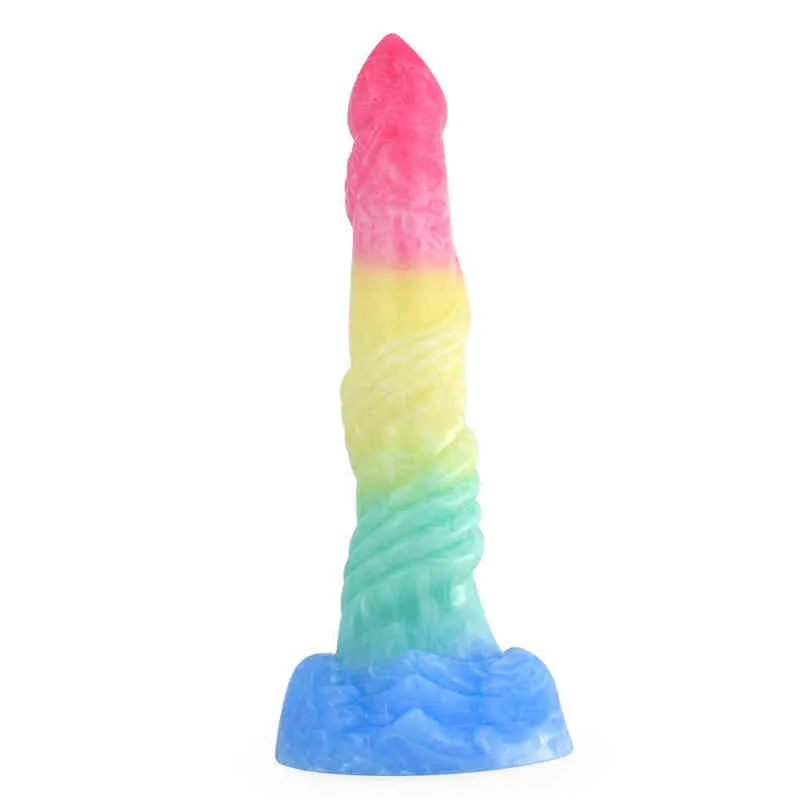 Nxy Dildos Novo líquido sílica gel em forma de pênis para homens e mulheres sucção falso macio plug anal masturbação dispositivo sex produtos 0316