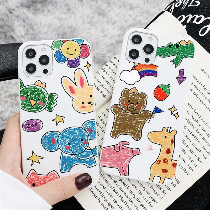 Cute Animal Soft Custodie in TPU Xiaomi Mi 11 Lite Ultra M3 6A 7A 8 A2 A1 CC9e Poco Redmi Note 10S 9 10 K40 Pro Cover Funda Borse