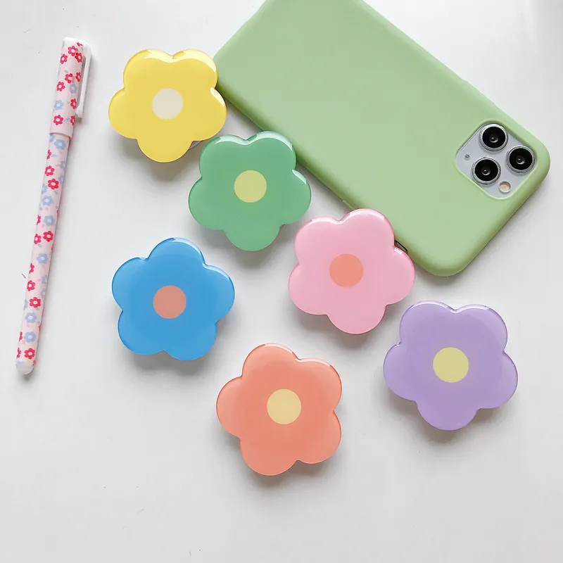 Mobile Phone Ring Holders Epoxy Resin Universal Fresh And Lovely Flowers Foldable Grip Tok Bracket Mobile-Phone Accessories