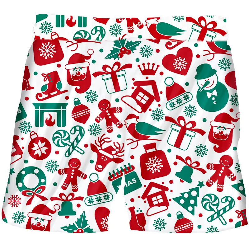 Xmas Deer Board Shorts Mutlu Yıl Hediye Sevgilisi Giyim Süper Cool Gym Plaj Kısa Pantolon 3D Baskılı DIY artı Boyut Toptanes 220707