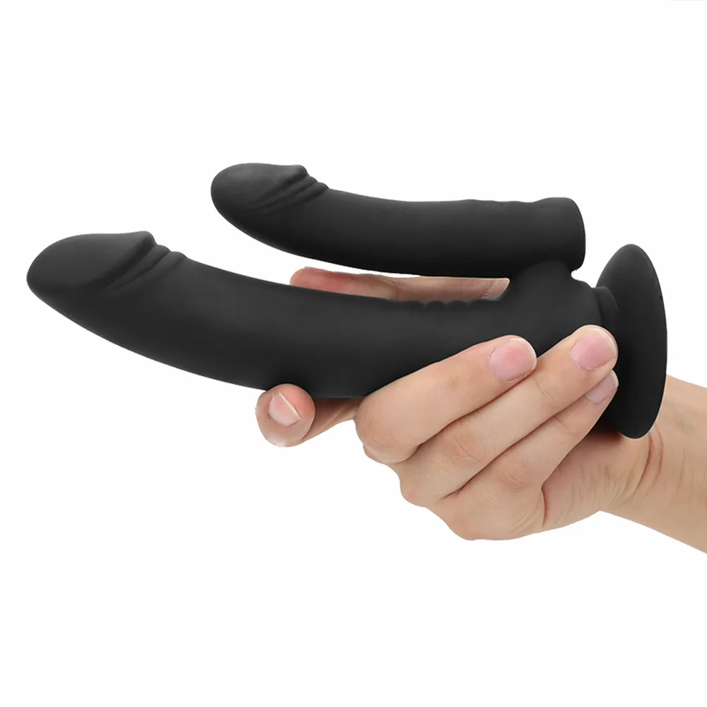 IKOKY Double gode vibrateurs sexy jouets pour femmes point G stimulateur de Clitoris Plug Anal Silicone étanche