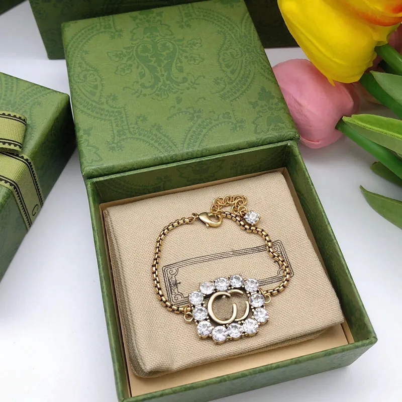 Bracelets de créateurs pour femmes Chaîne de serpent en or Bracelet de mode Bracelet de diamant Classique Lettre G Bijoux de mode Cadeau de Saint Valentin 1854