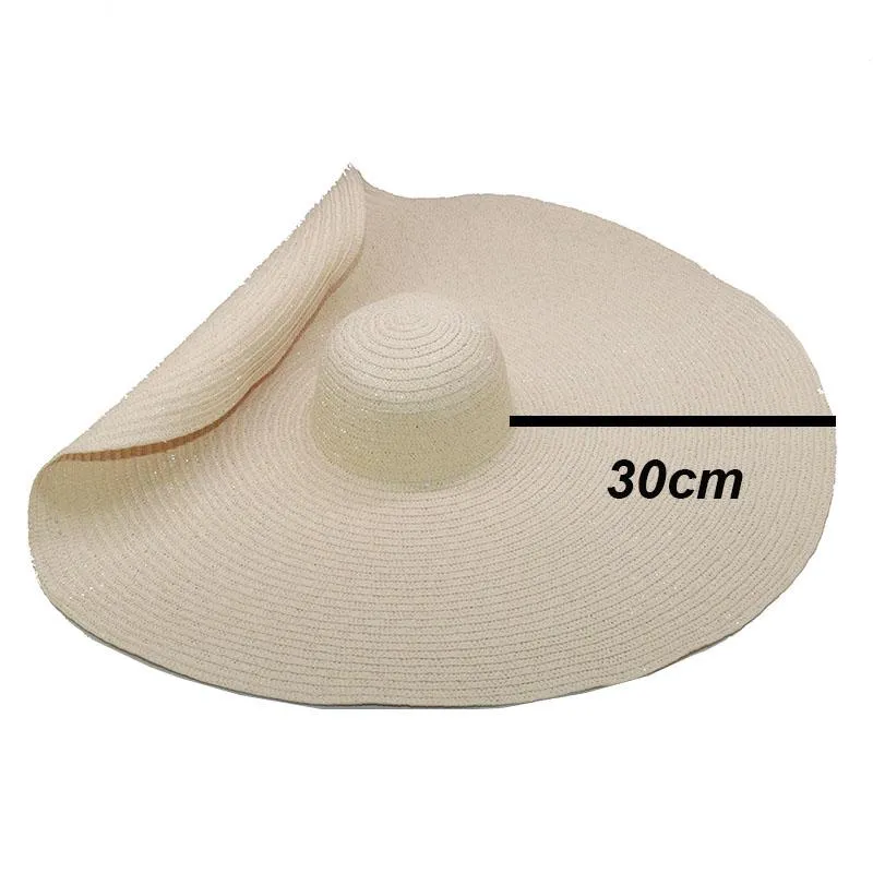 Chapeaux à large bord 80cm de diamètre grande plage pour femmes 30cm chapeau de soleil surdimensionné tout dropshippong Eger22223q