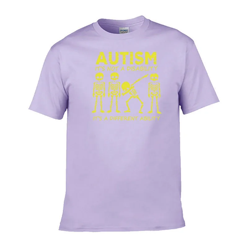 Ankunft Herren Mode -Skelett Autismus Es ist keine Behinderung, es ist eine andere Fähigkeit, die Männer t -Shirt 220521 sind