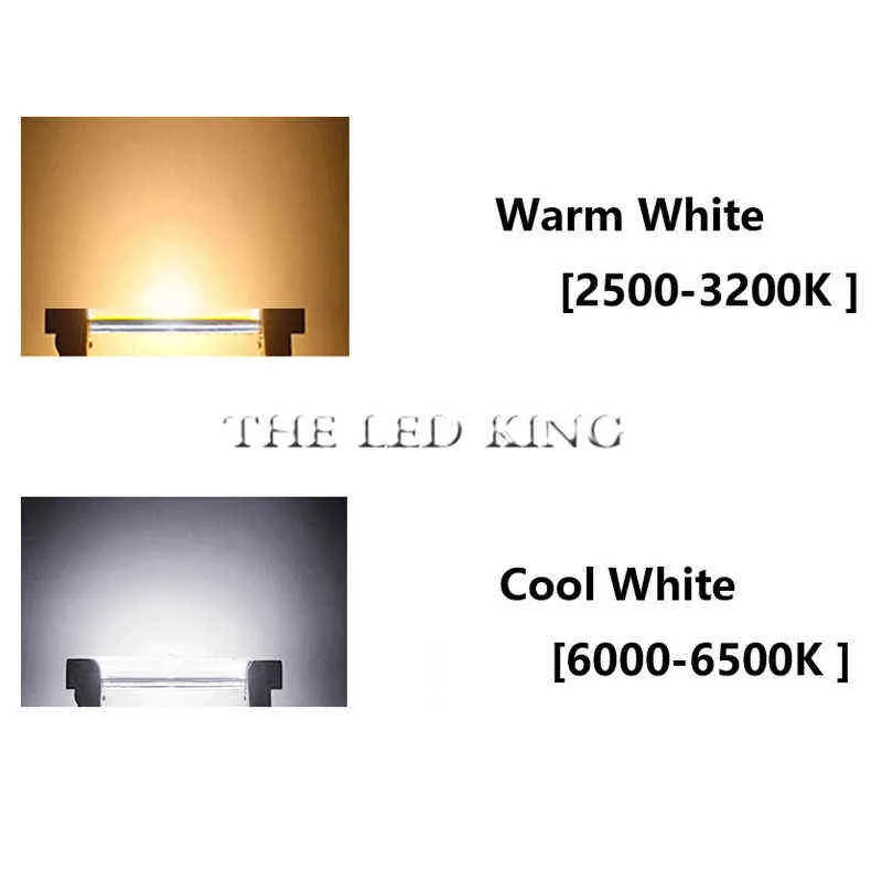 R7S LED 118mm 78mm 50w 40W 30W 20W 15W مصباح خبز قابلين عن الكوب قابلاً للزجاج الزجاجي المصباح الهالوجين المصباح AC85 ~ 265V R7S LED SPOT LIGHT H220428