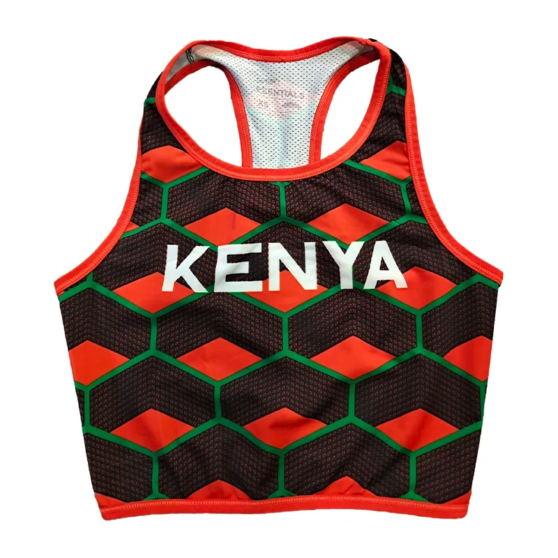 Kenya Women Trackfield Fast Running tanktops Pak 4100 Speed Outfit aanpasbare BH 2205059466791