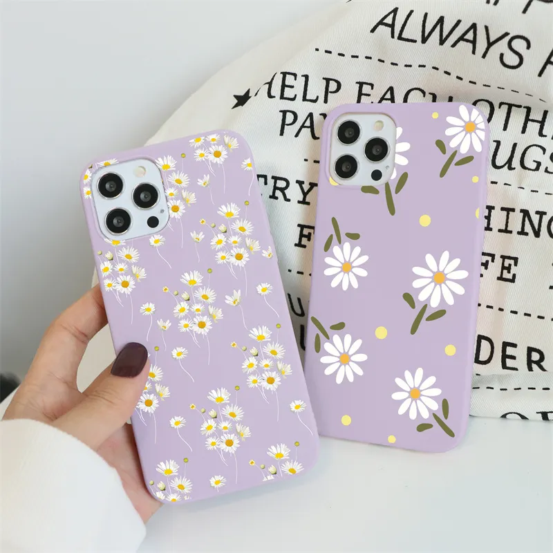 Blume Matte Telefon Fällen Für Xiaomi Poco X3 NFC F3 Mi 11 10T 9T A3 Redmi Hinweis 10 9 8T 8 7 Pro Lite 9C 9S 9A Abdeckung Weiche TPU Funda