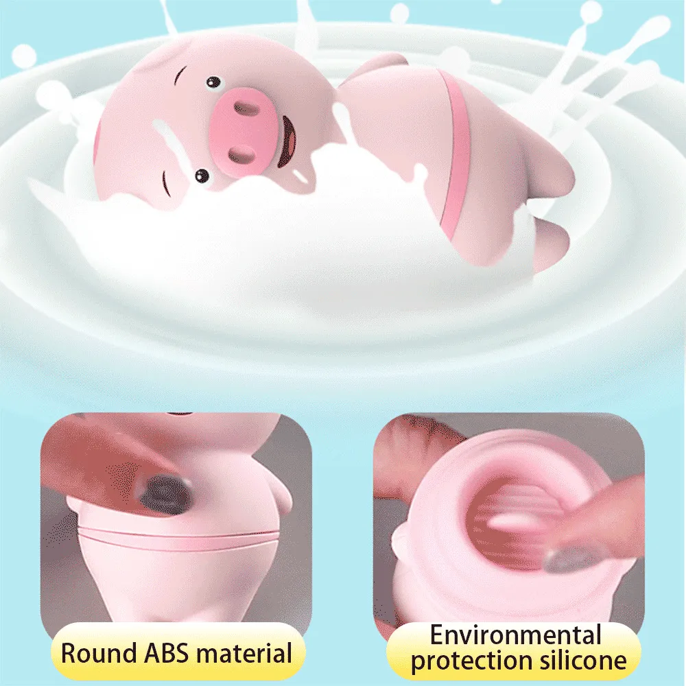 Vibromasseur langue de cochon rose mignon, jouet sexy pour femmes, 10 modes, Massage du Clitoris et du mamelon, balles vaginales, jouets érotiques pour adultes