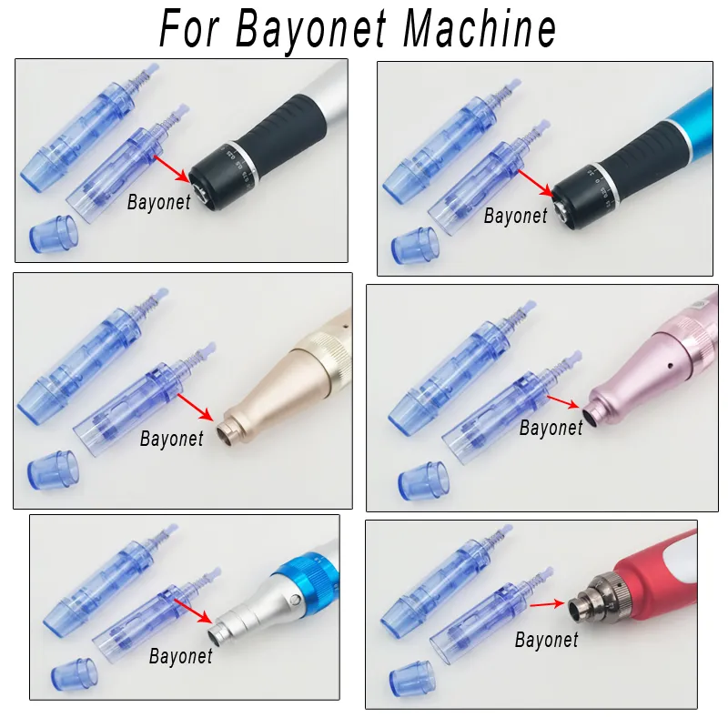 10 50 Elektrik Derma Pen İğnesi 9 12 24 36 42 Nano Pin Dövme Mikro İğneler Kartuşları Bayonet Dr Pen Ultima A1 2206182573911