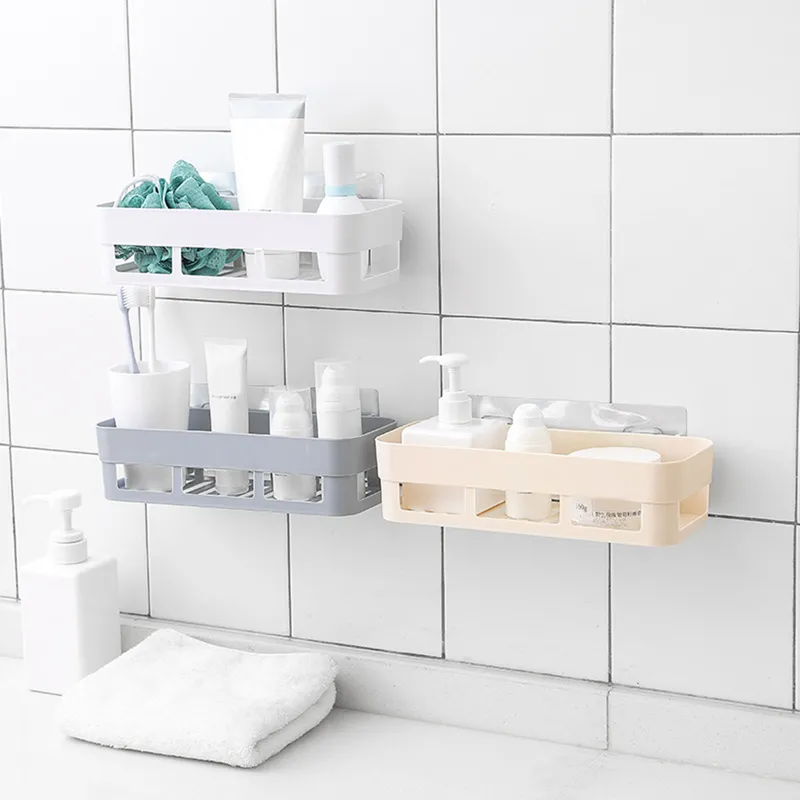 Bathroom Shelf Organizer Toilet Super Glue Storage Basket Practical Kitchen Accessories Wholesale 220527