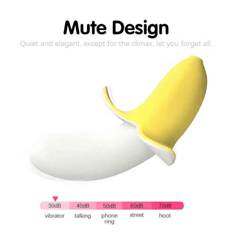 NXY Vibratoren Bananenförmiger Klitorisvibrator G-Punkt Vaginalstimulator Weicher Silikondildo Weiblicher Masturbator Niedliches Sexspielzeug für Erwachsene für Frau 220427