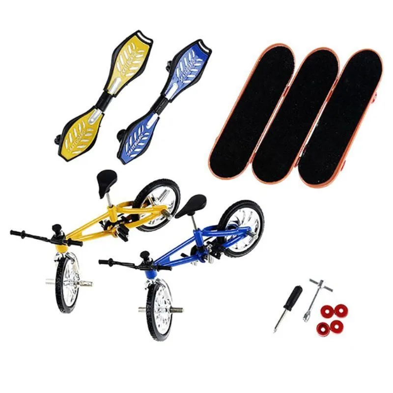 8 pièces Tech Deck doigt vélo vélo et planche à roulettes enfants enfants roue jouets cadeaux 220608