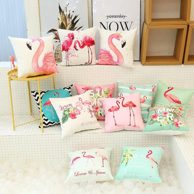 Party Decoration Wedding Decor Pink Flamingo Favors Cushion Pillow Case And Gifts Birthday DIY Decorations Supplies2694