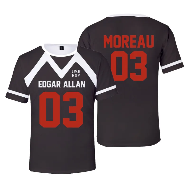 Män t-shirt Baru Kaus Pria/Wanita Atasan Anak-Anak Pakaian Moriyama Knox Jersey Cosplay The Foxhole Court Edgar Allan Ravens Lac 220609