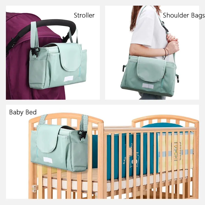 Bébé poussette organisateur sac porte-gobelet poussette bébé voiture sac chariot momie sac à couches grande capacité voyage poussette accessoires 220726