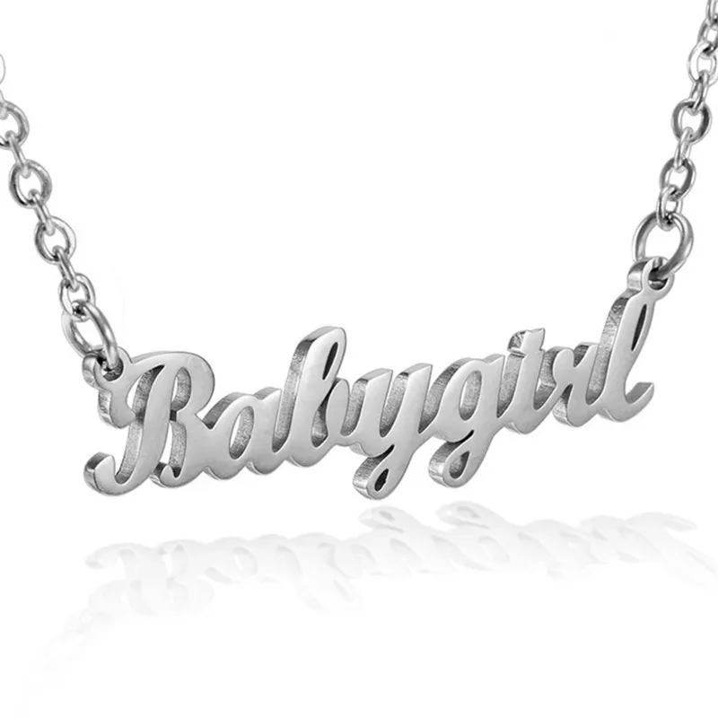 VishowCo Personalisiertes Edelstahl-Goldhalsband mit personalisiertem Babynamen-Anhänger-Halskette, Schmuck für Frauen und Kinder, Geschenke 2207181644901