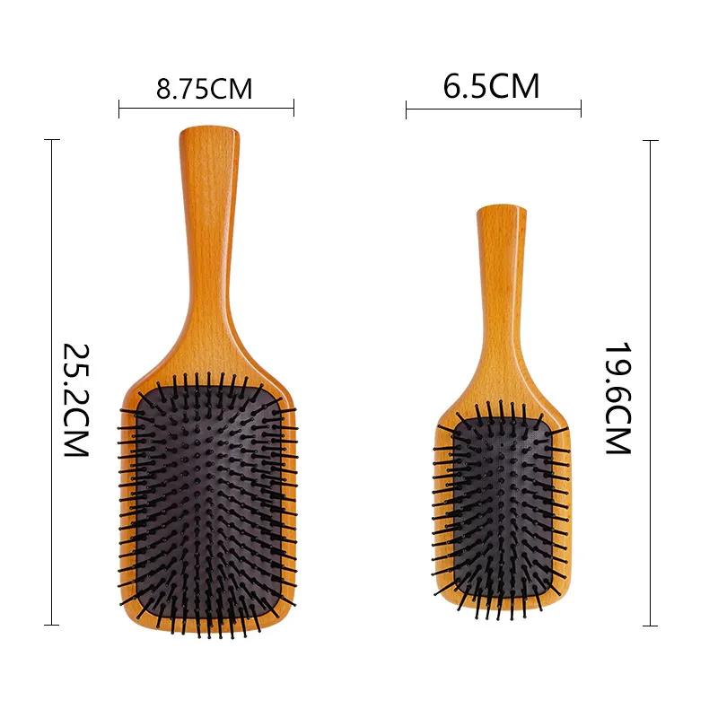 Brosse démêlante, coussin doux, peigne de Massage de qualité supérieure, peignes à coussin d'air en bois