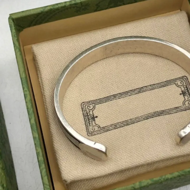 Мужской дизайнерский браслет, ювелирные изделия, женские дизайнерские браслеты, модный стальной браслет для мужчин, серебряная цепочка с буквой G, браслеты, свадебный подарок P234h