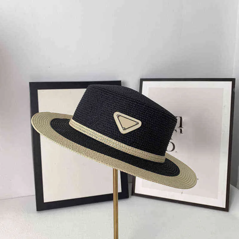 2022 Grass Braid Luxurys Designers Bucket Hat Womens Fashion Straw s Sunhat Designer Caps p Fisherman Casquette D2205312z