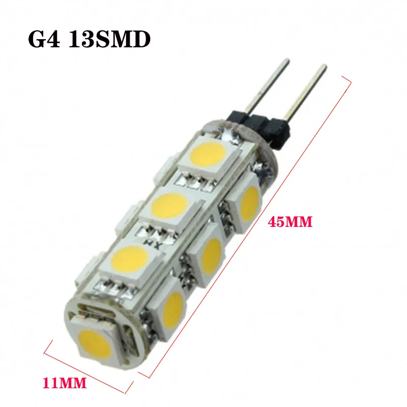 New G4 LED 12V 5050 9SMD 13SMD 9 13 SMD for Car Clearance Lights Reading Light Indoor Lighting Lamp Warm White Corn Bulb 12V