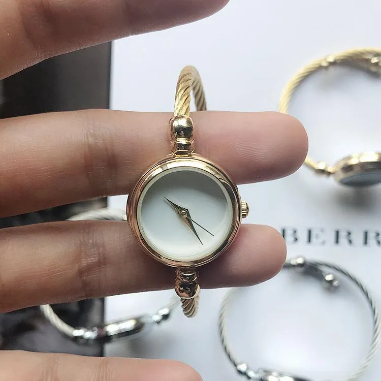 Relojes de pulsera 1 unids vintage retro reloj de cuarzo damas mujeres vestido brazalete pulsera de acero inoxidable moda chic oro plata2912