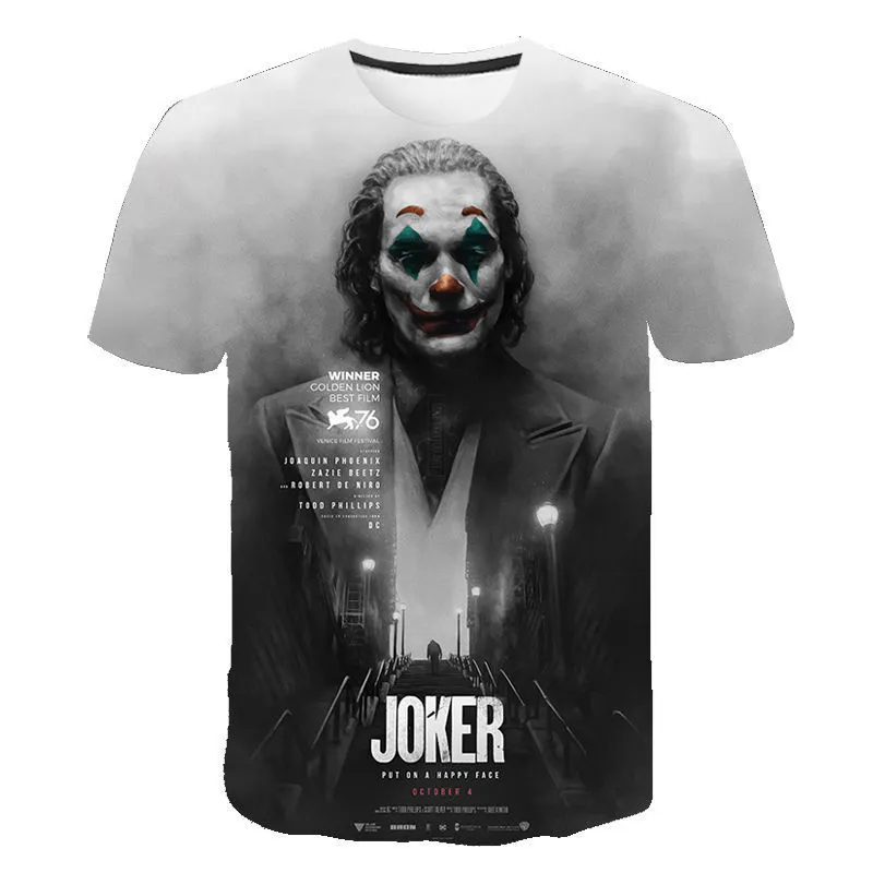 Serin goth giysileri Joker 2 Baskılı T Gömlek Erkek Kadın Çocuk Yaz Kısa Kollu Streetwear tişört Erkek Kız çocuklar Tees Tops 220623