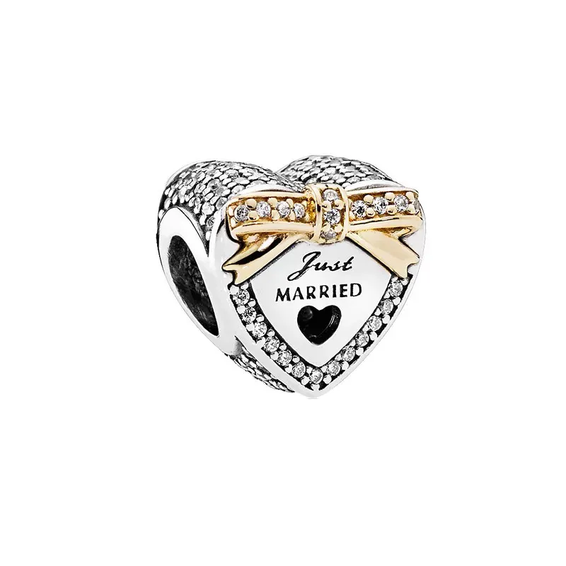 925 Siver Beads Charms för charmarmband Designer för kvinnor Crown Car Lock Love Heart Pendant