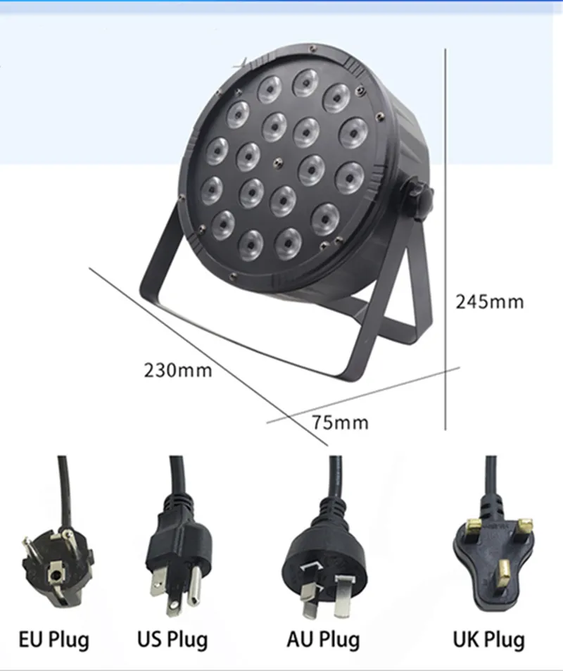 18X12W RGBW LED lumière PAR/lumière Disco Dmx512 contrôle LED lumière de lavage scène équipement Dj professionnel 100% nouvelle lumière Dj