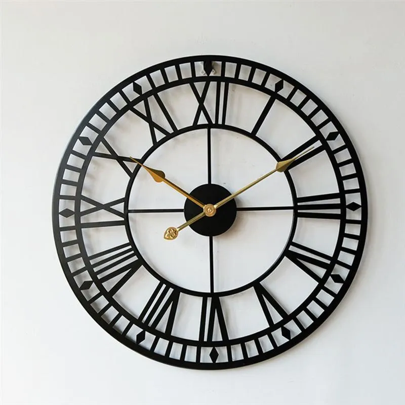 numeri romani orologio orologio arte in ferro muro clock appeso ora in metallo silenziosa decorazione la casa decorazioni la casa