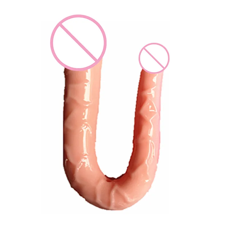U Shape Soft Jelly Double Dildos Vagina Anal Plug Artificial Penis Sexy Toys Shop для пар Женщины гей -лесбийские мастурбаторы порно