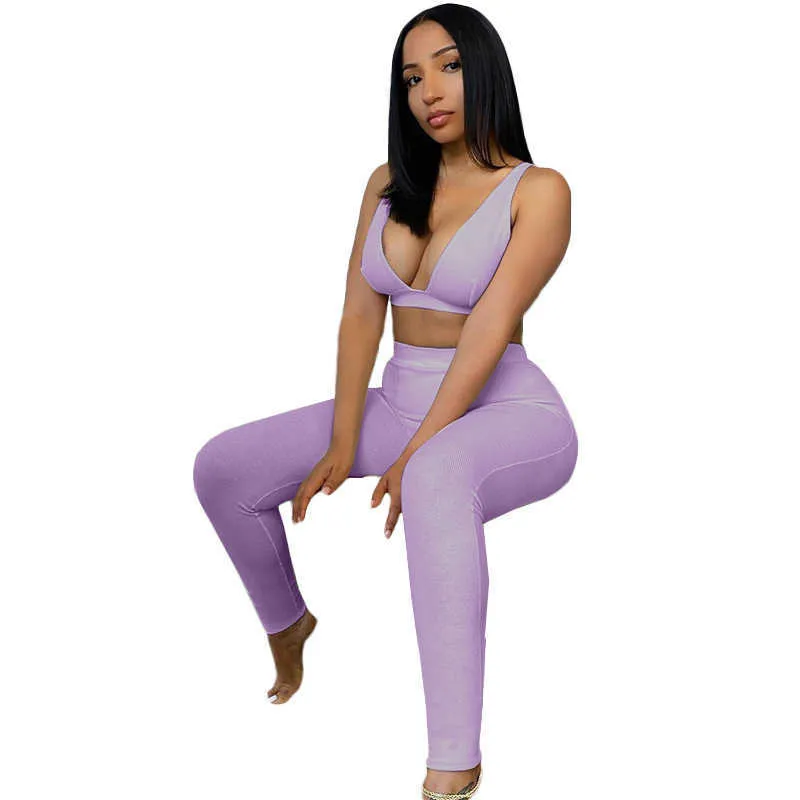 Femmes deux pièces pantalons ensemble survêtements de créateurs soutien-gorge Sexy pantalons de Yoga Leggings tenues haute élasticité décontracté Jogging costumes