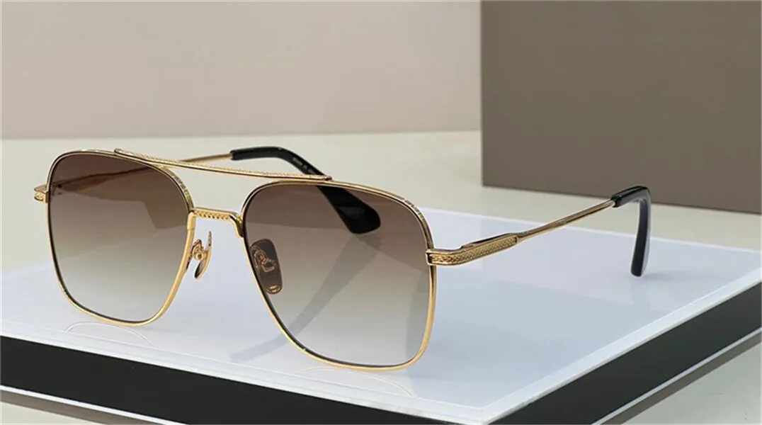okulary przeciwsłoneczne 07 Mężczyźni design metalowe okulary vintage styl kwadratowy rama UV 400 soczewki z najwyższą jakość243v
