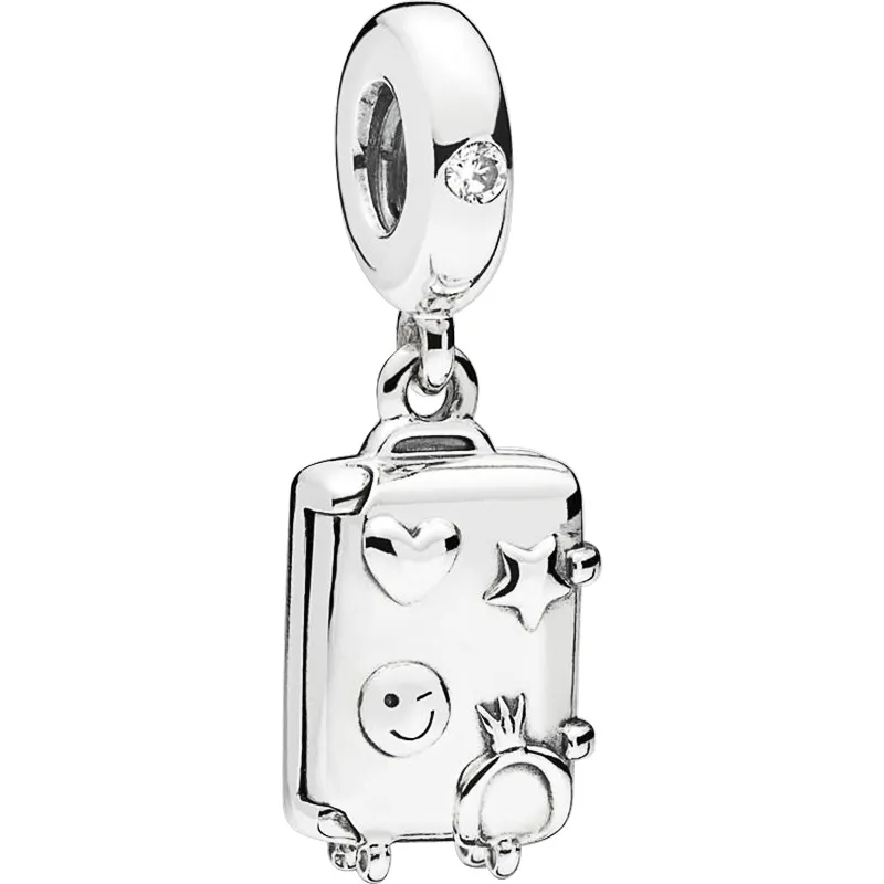 925 Silber Perlen Charms für Pandora Charm Armbänder Designer für Frauen DIY Anhänger Charm Zweifarbiger Herz digitaler Anhänger