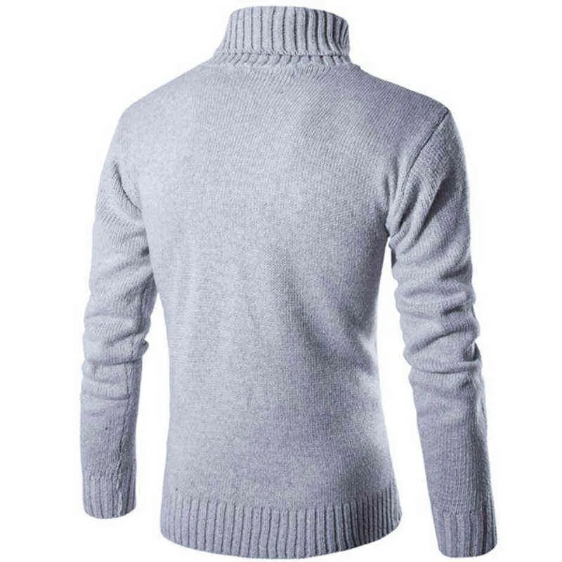 Eridanus SWEATER MĘŻCZYZN NOWOŚĆ Zimowych mężczyzn Solidne grube dzianiny Man Sweters Plus Size Wysokie szyję ciepłe ubrania MZM030 L220801