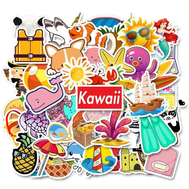 Cool Summer Vsco Stickers Pack Pink Girl Anime Stiker For Children On The Laptop Fridge Phone Skateboard Suitcase Sticker 220815