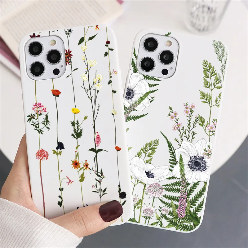 Xiaomi Mi için Daisy Yumuşak TPU Kılıfları 11 Lite Ultra 11i 10 8x A1 A2 CC9E POCO M3 K40 REDMI NOT 10S 9A 9 10 Pro Max Funda Bag